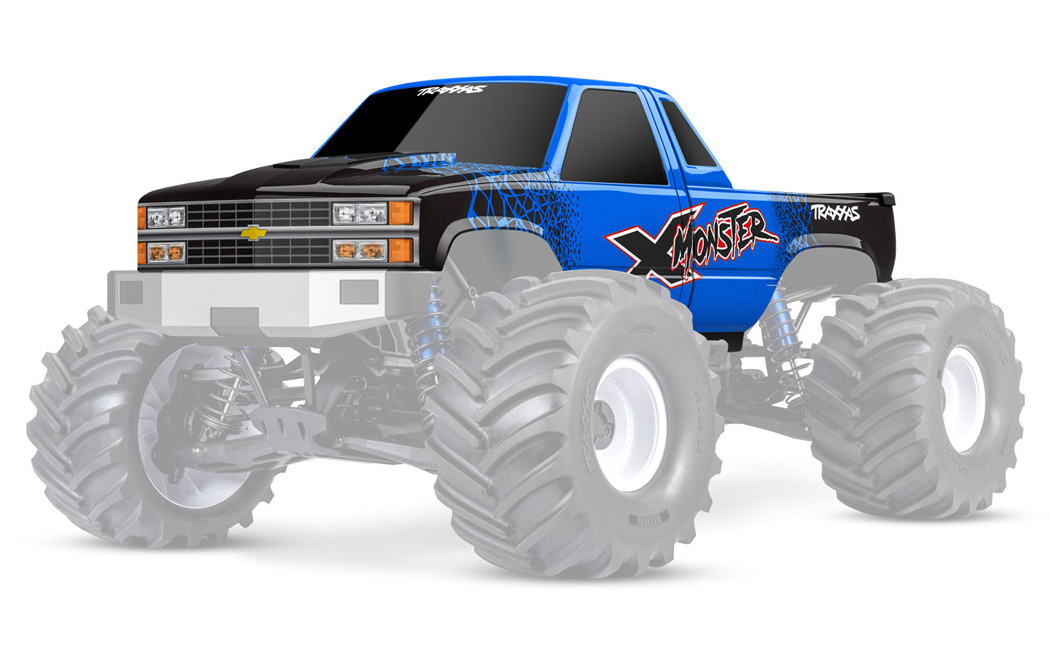Traxxas 7697-BLUE Kaross X-Monster Chevrolet GMT400 Blå