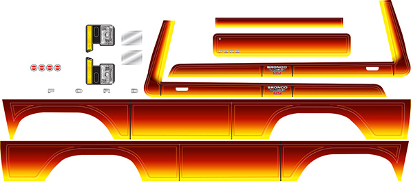 Traxxas 8078 Decal sheet 1979 Bronco Sunset