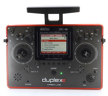 Jeti JDEX-TDC16II-CLRL Duplex DC-16 II Transmitter - Carbon Line RED Lacquered AS