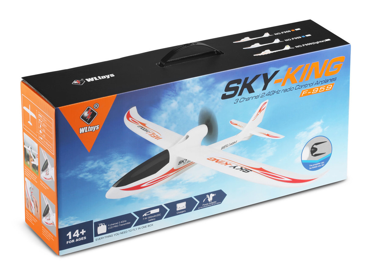 WLToys F959S-RED WL F959S Segelflyg 750mm RTF Röd - 6
