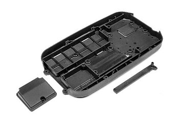 Maverick RC MV29026 CHASSIS TUB W/RECIEVER BOX LID & WIRE COVER