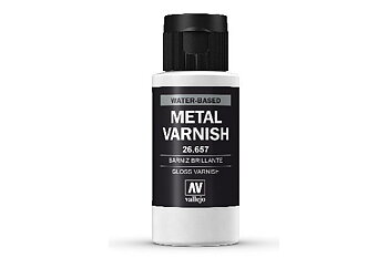 VALLEJO 26657 Auxiliary Gloss Metal Varnish, 60ml.