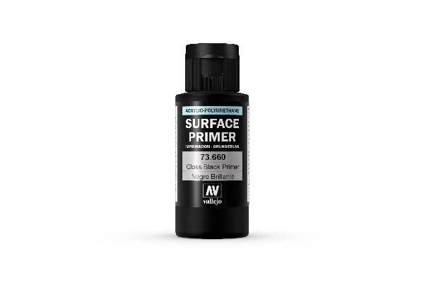 VALLEJO 73660 Auxiliary Gloss Black Primer, 60ml.