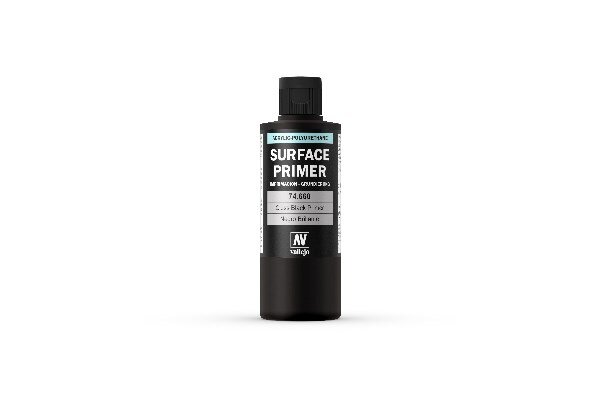 VALLEJO 74660 Auxiliary Gloss Black Primer, 200ml.