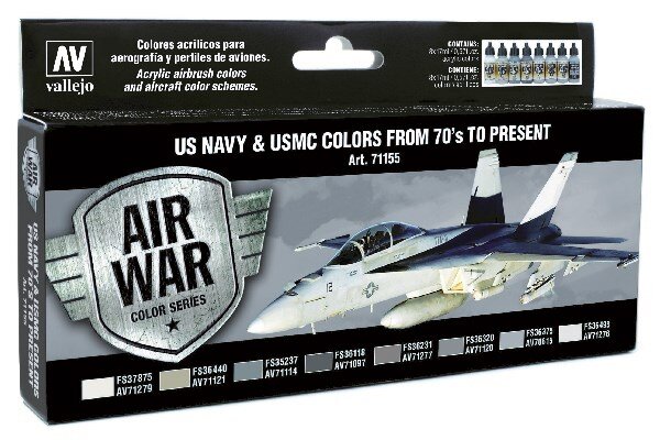 VALLEJO 71155 Model Air US NAVY & USMC Colors from 70´s 17 ml.