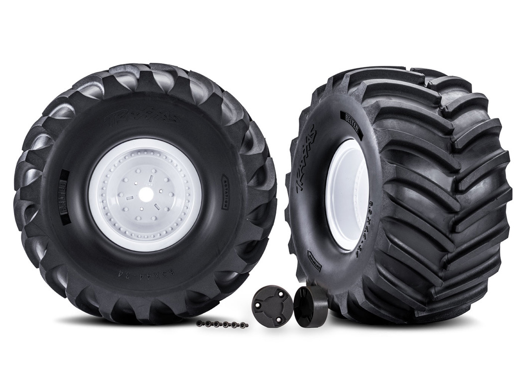 Traxxas 7689 Däck & Fälg Terra Groove Vit X-Monster (2)