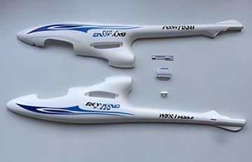 WLToys F959S.0008-B Fuselage, Wimng, Tail Fin & Stabilizer Set Blue - F959S
