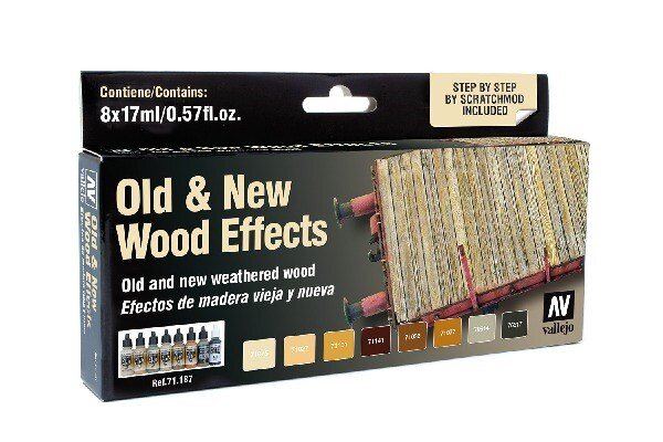 VALLEJO 71187 Model Air Old & New Wood Effects, 17 ml.