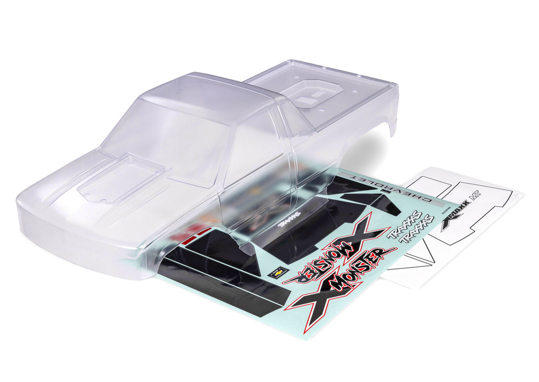Traxxas 7697R Body X-Maxx MT Chevrolet GMT400 Unpainted 2mm HD