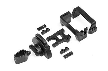 Maverick RC MV29038 CENTRE DIFF AND SERVO MOUNTS W/WIRE HOLDER AND COV