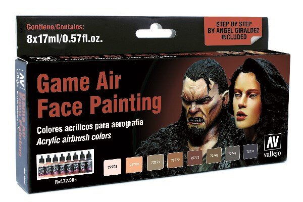 VALLEJO 72865 Game Air Face Painting Set- Angel Giraldez, 17 ml.