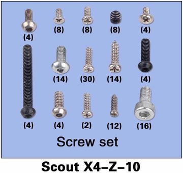 Walkera 226469300 Skruvsats Scout X4-Z-10