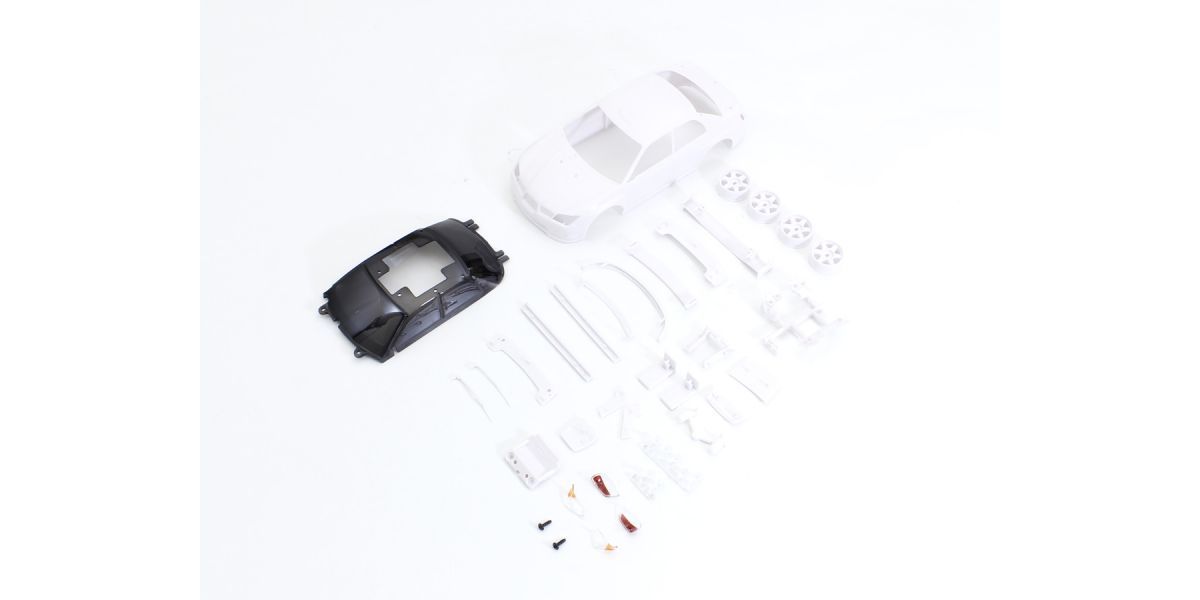 Kyosho MZN205 Bodyshell Subaru Impreza WRX Mini-Z + 4WD Rims (White Body)