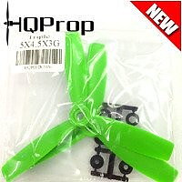 HQ 5X4,5X3 Bullnose Trebladig 2st CCW Glasfiberförstärkt Grön (5X4.5X3G)