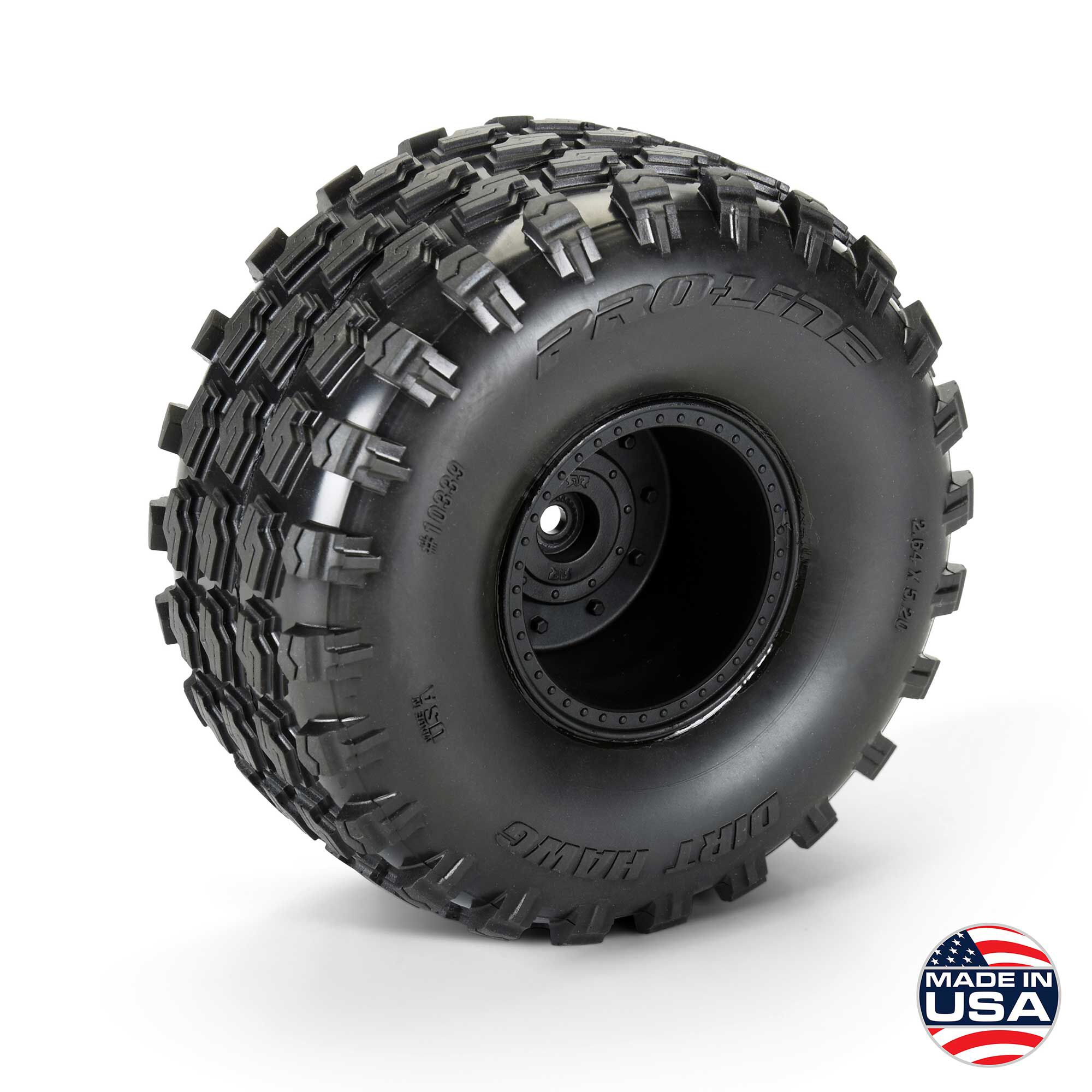 Pro-Line PRO1033910 1/10 Dirt Hawg 2.0 F/R 2.6" MT Tires Mounted ARRMA Stock Wheel Black (2): ARRMA QUAKE &amp; GORGON - 2