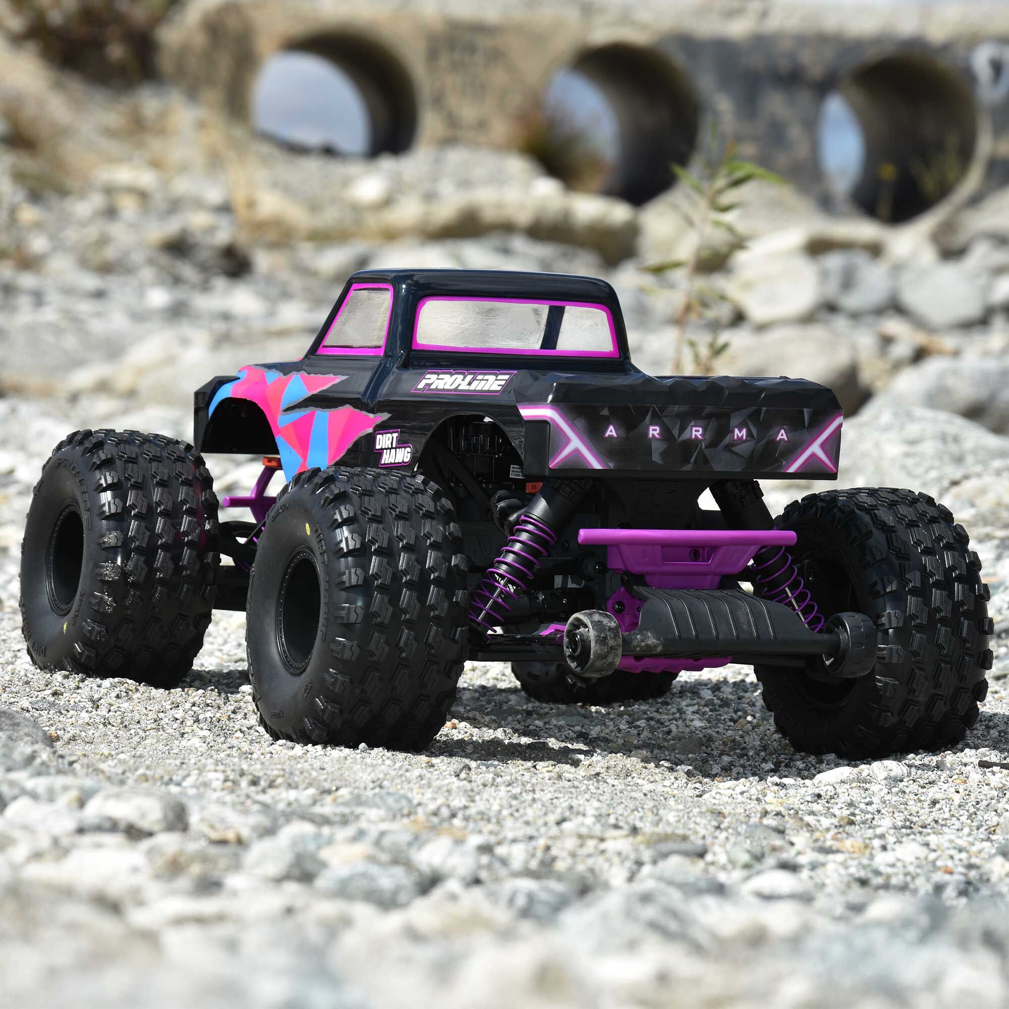 Pro-Line PRO1033910 1/10 Dirt Hawg 2.0 F/R 2.6" MT Tires Mounted ARRMA Stock Wheel Black (2): ARRMA QUAKE &amp; GORGON - 6