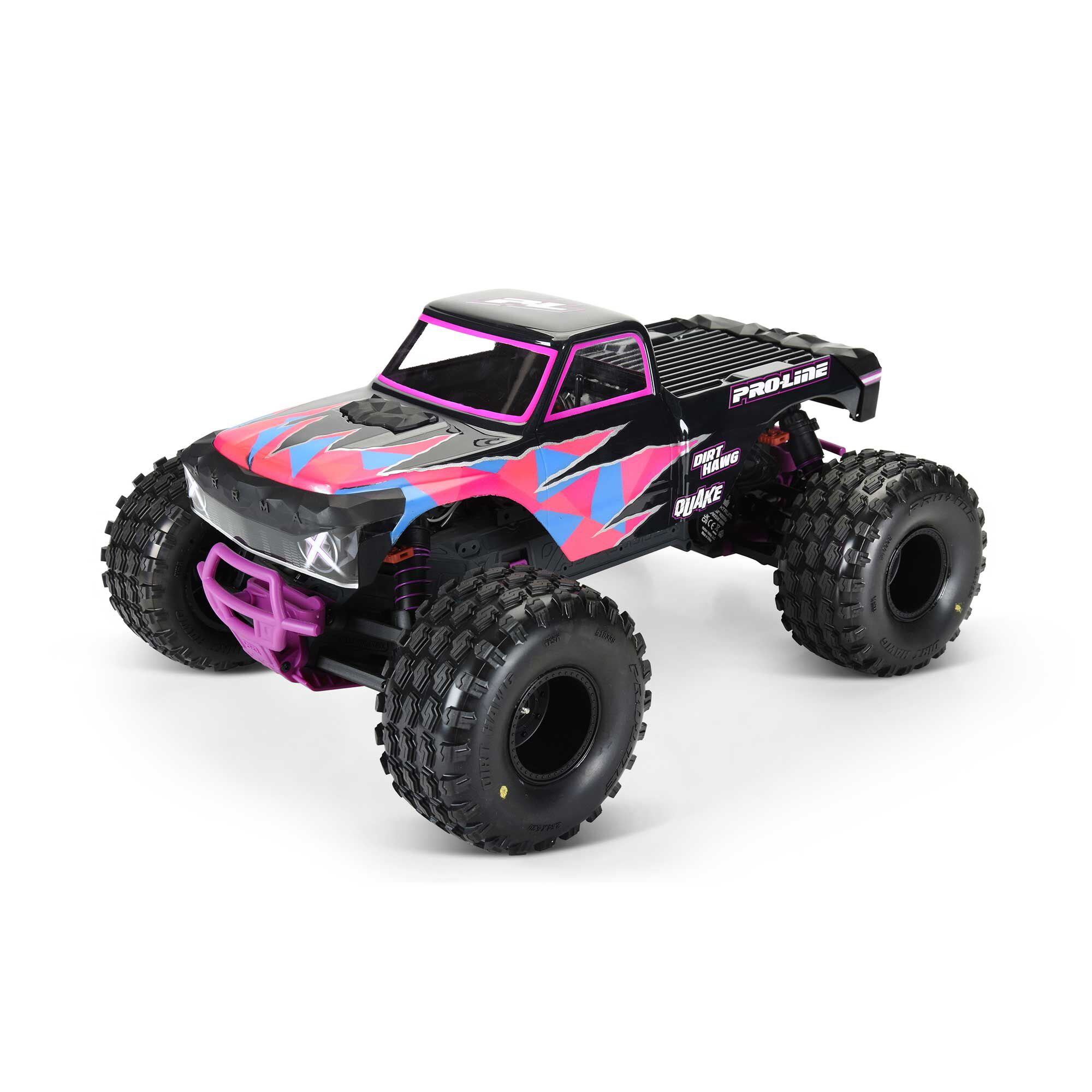 Pro-Line PRO1033910 1/10 Dirt Hawg 2.0 F/R 2.6" MT Tires Mounted ARRMA Stock Wheel Black (2): ARRMA QUAKE &amp; GORGON - 4