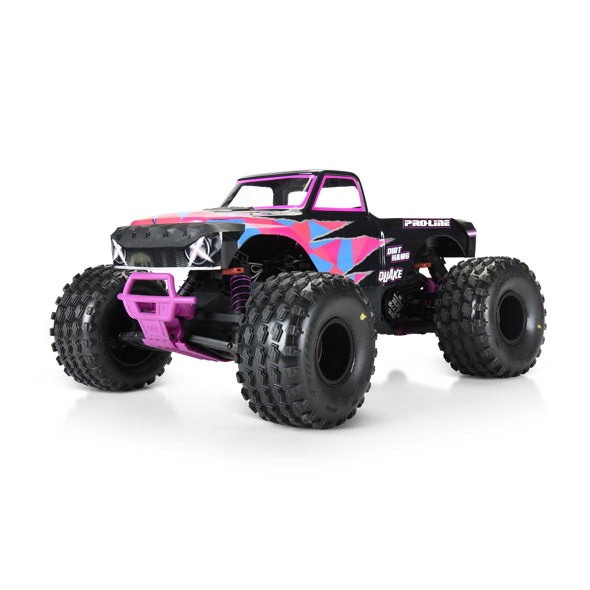 Pro-Line PRO1033910 1/10 Dirt Hawg 2.0 F/R 2.6" MT Tires Mounted ARRMA Stock Wheel Black (2): ARRMA QUAKE &amp; GORGON - 3