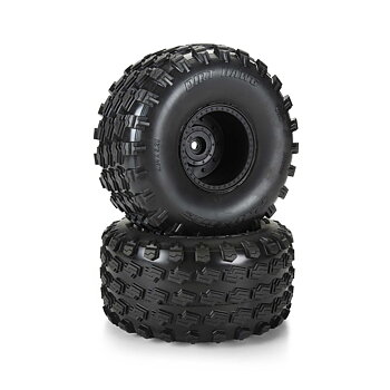 Pro-Line PRO1033910 1/10 Dirt Hawg 2.0 F/R 2.6" MT Tires Mounted ARRMA Stock Wheel Black (2): ARRMA QUAKE &amp; GORGON