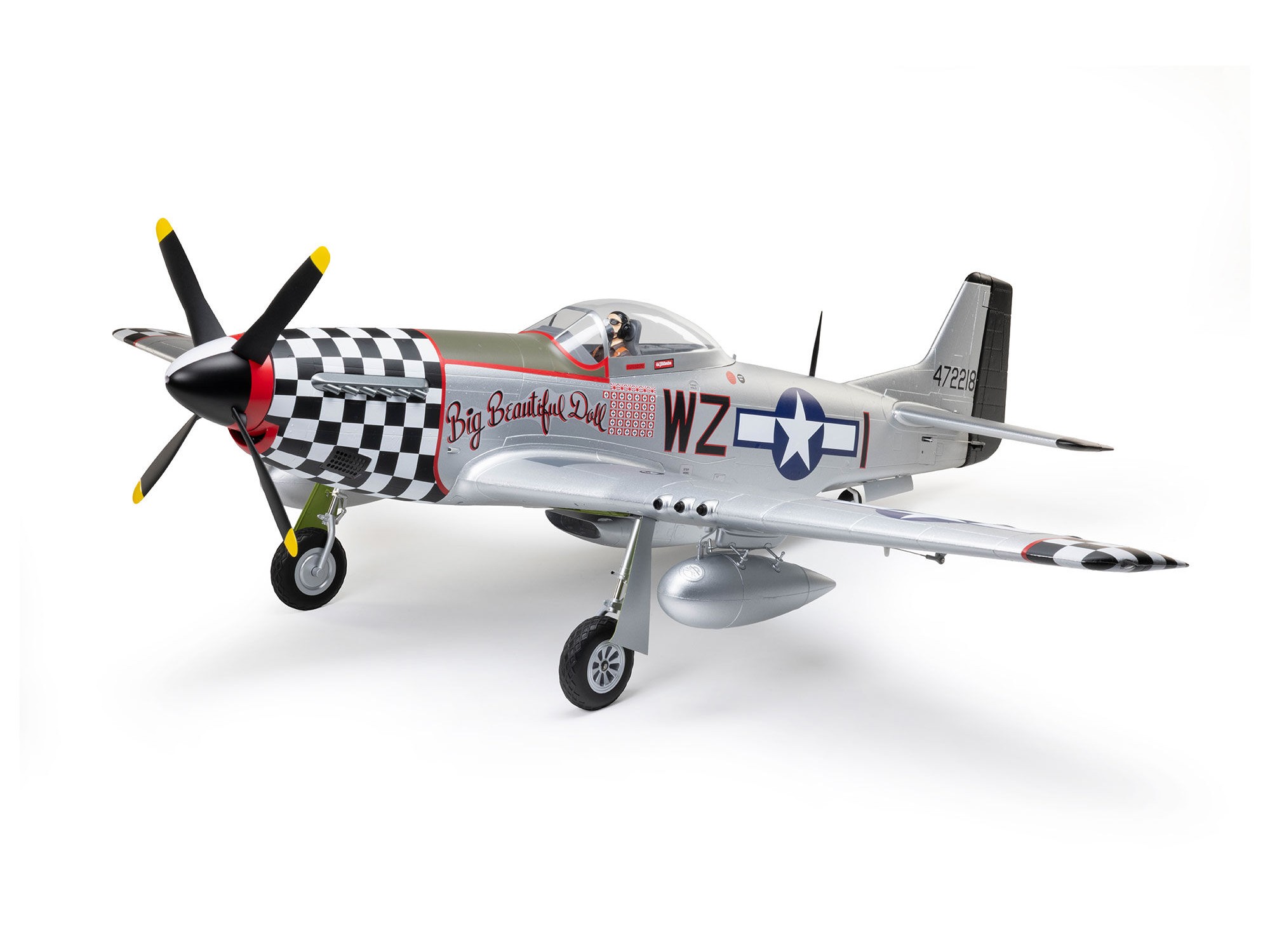E-Flite EFL-3359 P-51D Mustang "Big Beautiful Doll" 1.5m BNF Basic with AS3X+ and SAFE Select