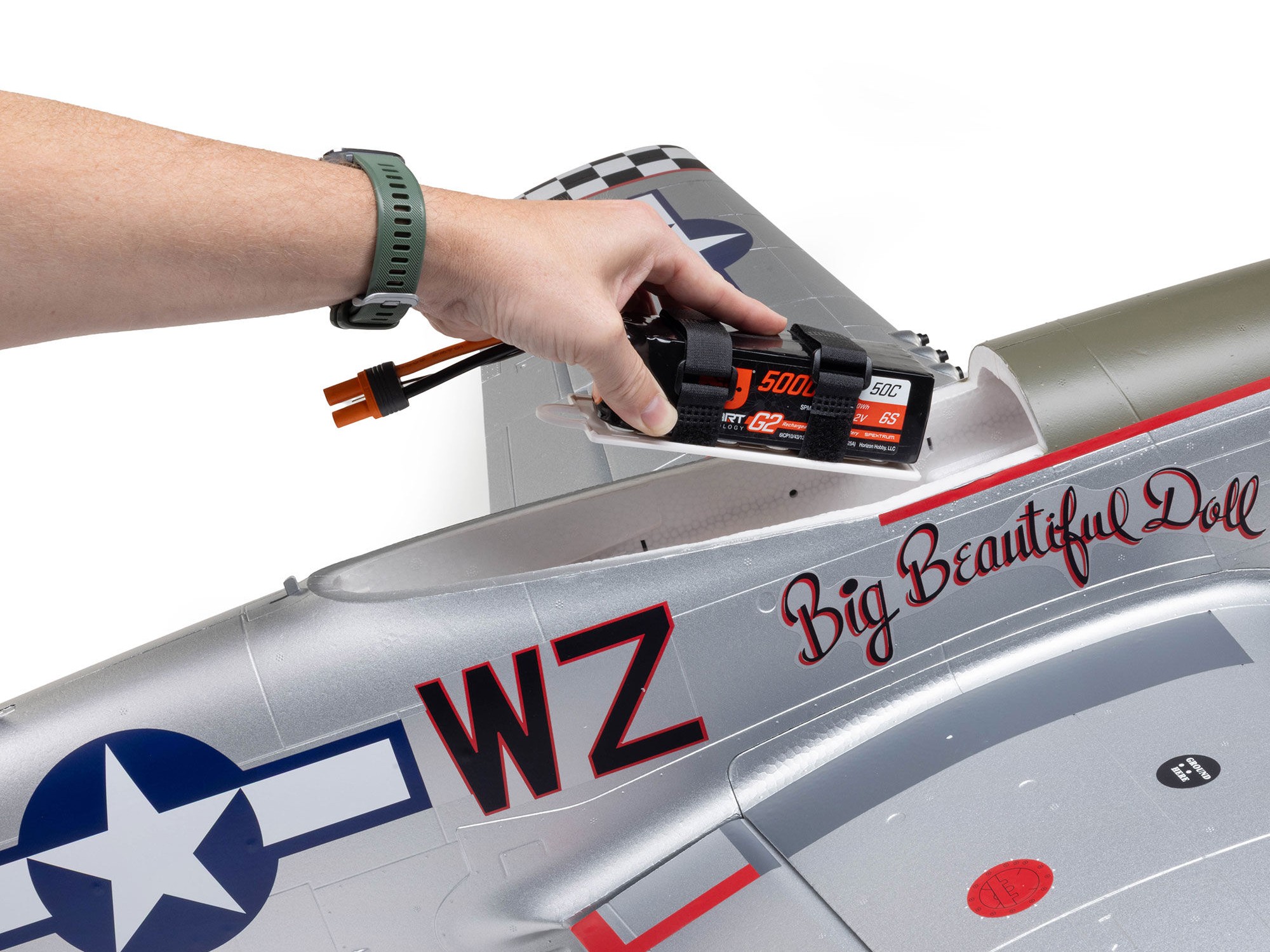 E-Flite EFL-3359 P-51D Mustang "Big Beautiful Doll" 1.5m BNF Basic with AS3X+ and SAFE Select - 20