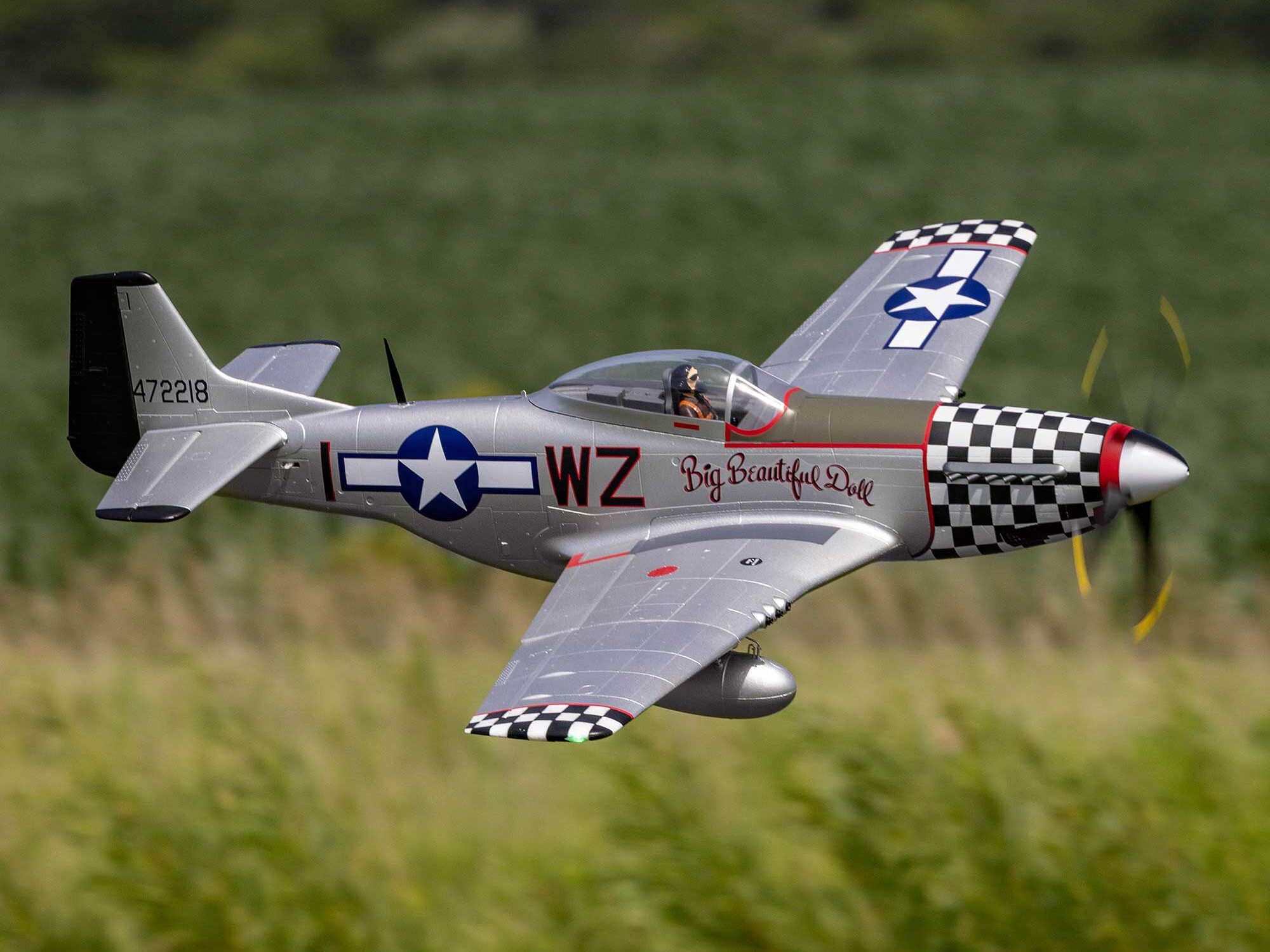 E-Flite EFL-3359 P-51D Mustang "Big Beautiful Doll" 1.5m BNF Basic with AS3X+ and SAFE Select - 2