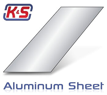 K&S 256 Alum.plåt 250x100x0.8mm (1st x 6)