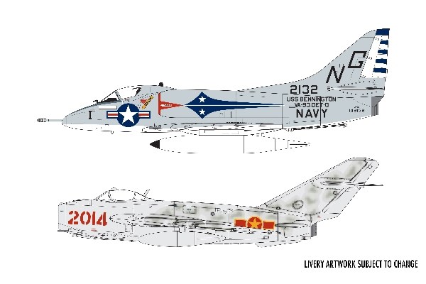 Airfix A50185 Mig 17F Fresco Douglas A-4B Skyhawk Dogfight Doubl