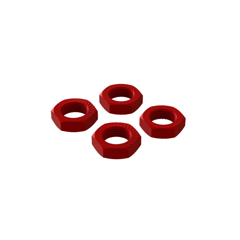 Arrma ARA310906 Aluminum Wheel Nut, 17mm Red (4)