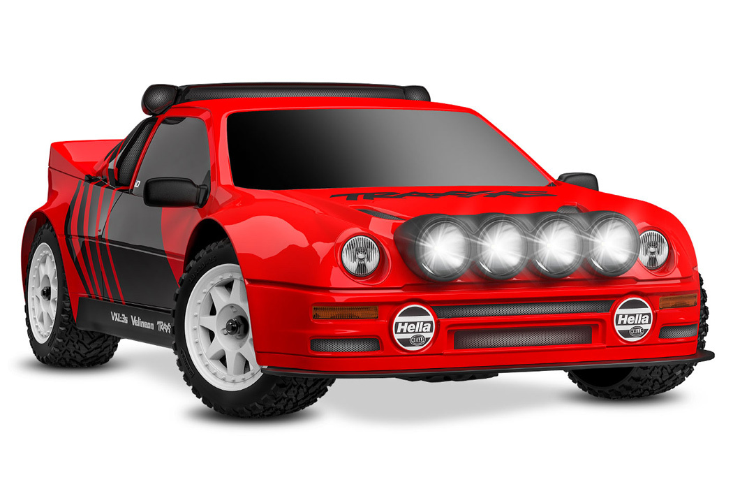Traxxas Mini Rally Ford RS200 RTR TQi VXL-3s Röd - USB-C Laddare / 2s LiPo