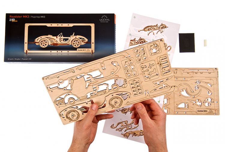 Ugears Roadster MK3 2.5D Puzzle* - 4