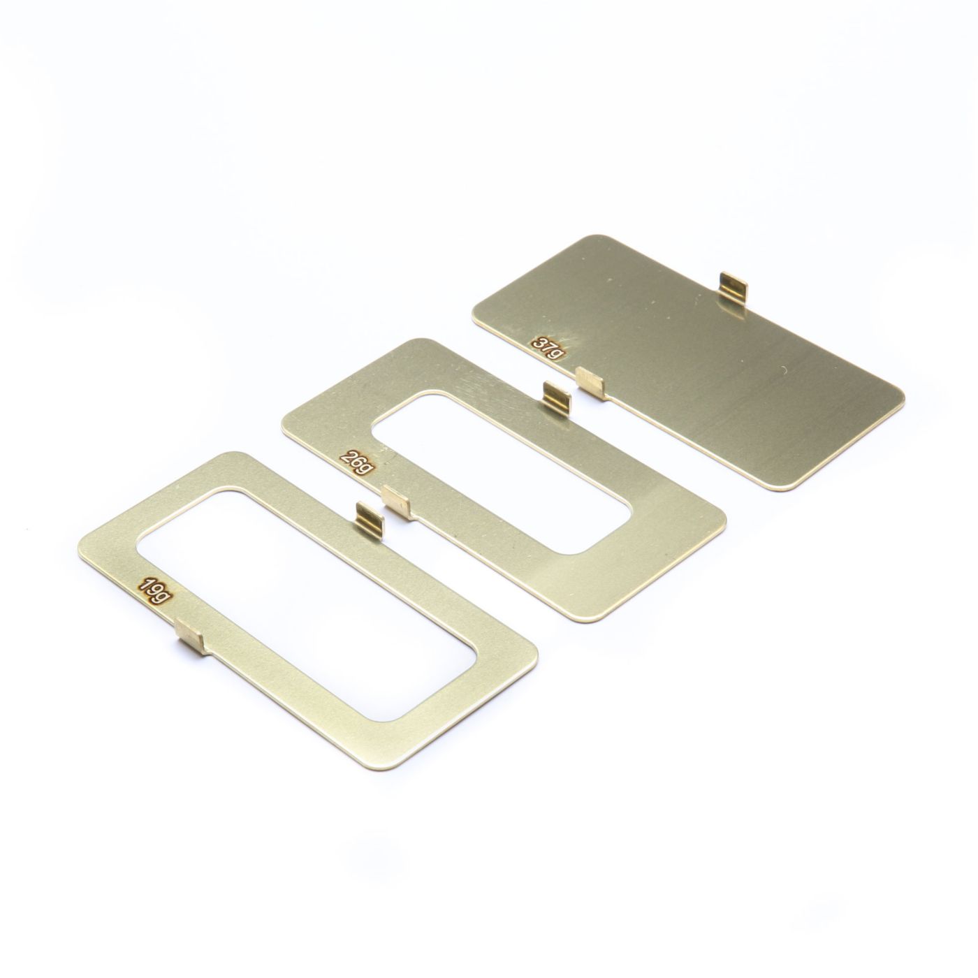 TLR TLR331045 Brass Battery Weight Set, 19g, 26g, 37g