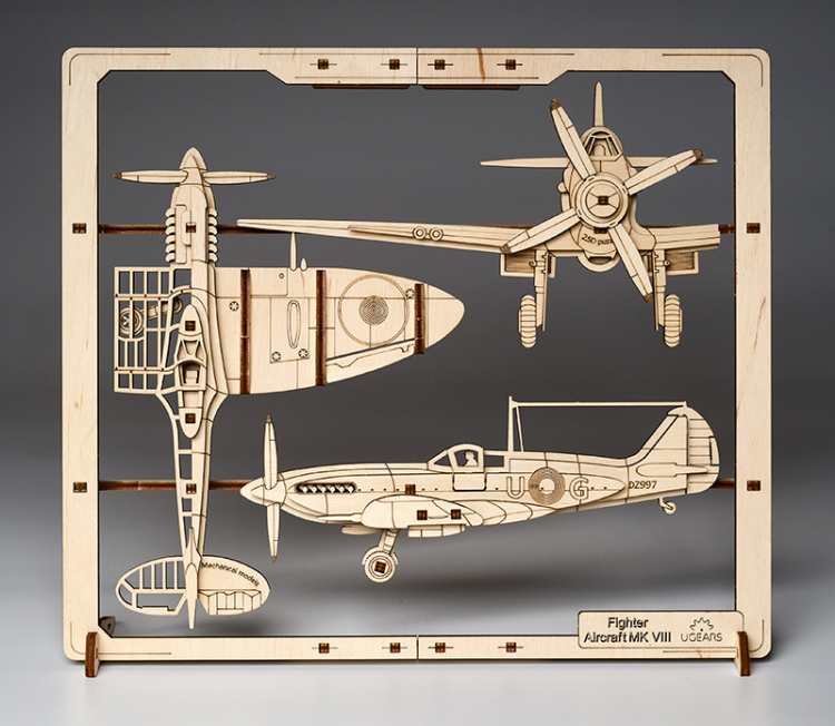 Ugears Fighter Aircraft 2.5D Puzzle* - 6