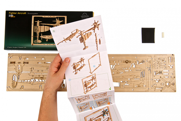 Ugears Fighter Aircraft 2.5D Puzzle* - 4