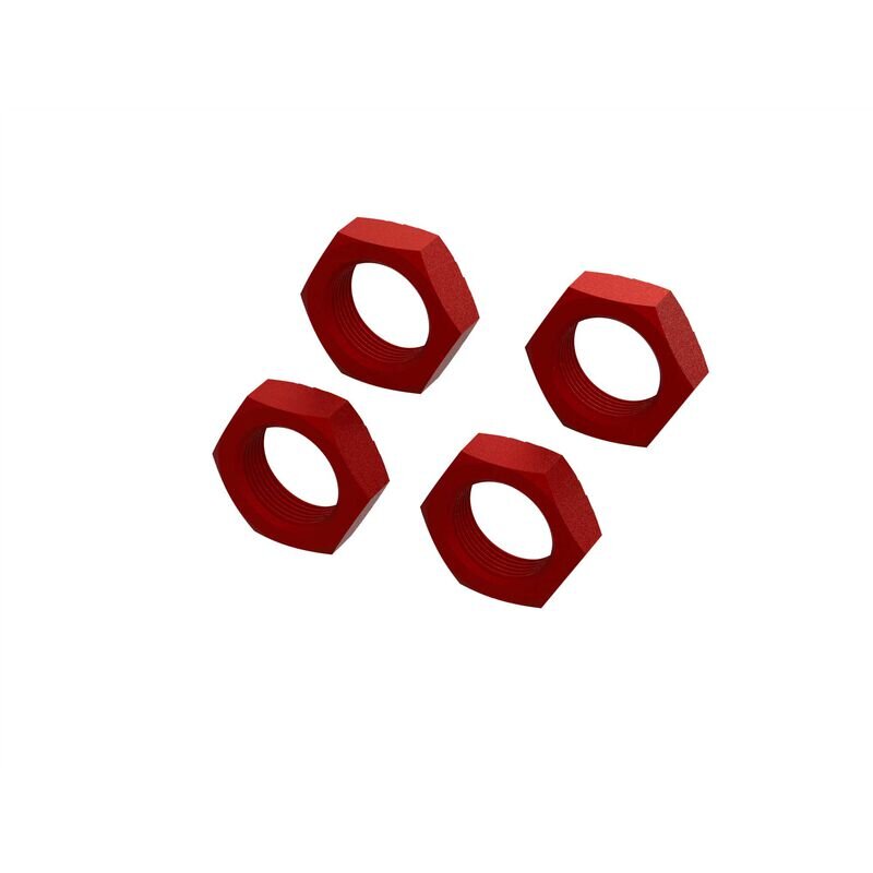 Arrma ARA310929 Aluminum Wheel Nut 24mm (Red) (4)