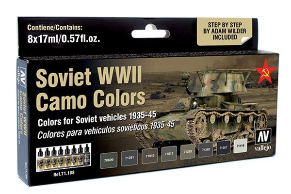 VALLEJO 71188 Soviet WWII Camo colors 8x17ml