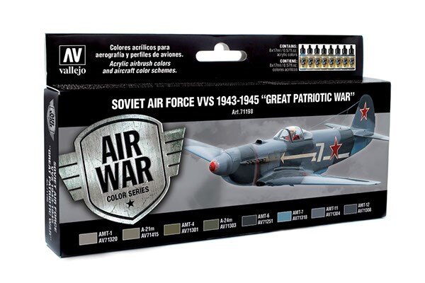 VALLEJO 71198 Soviet Air Force VVS 1943 to 1945 8x17ml