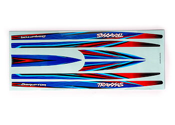 Traxxas 10698-BLUE Decal Set Hull Blue Disruptor