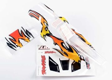 Traxxas 2412 Kaross Bandit 1/2-målad Flammor*
