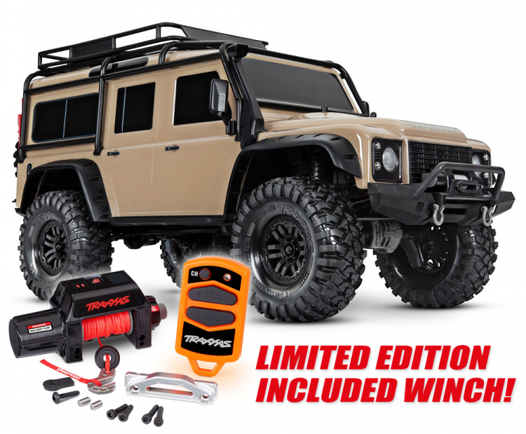 TRX-4 Scale & Trail Crawler Land Rover Defender Sand w Winsch RTR