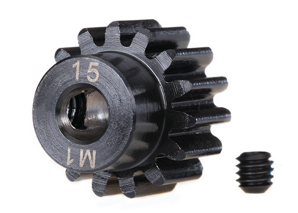 Pinion Drive 15T 1.0M Pitch for 5mm Shaft (Milled)