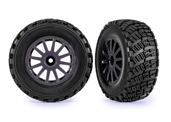 Traxxas 427473-GRAY Tires &amp; Wheels BFGoodrich/Gray Rally 1/10 TSM (2)
