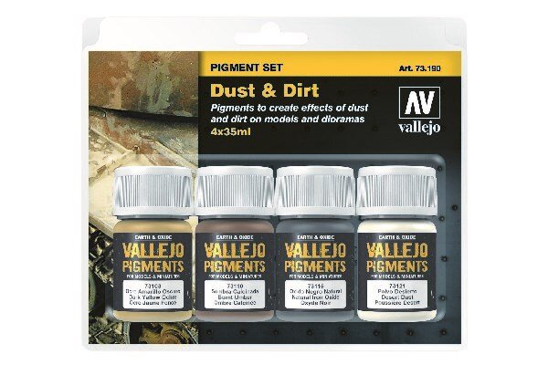 VALLEJO 73190 Dust & Dirt Pigment 4x35ml set