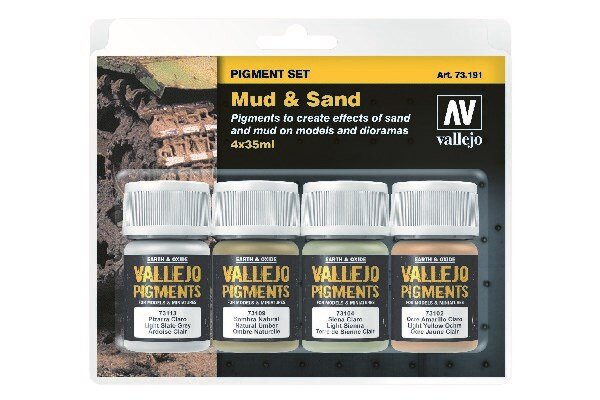 VALLEJO 73191 Mud & Sand Pigment 4x35ml set