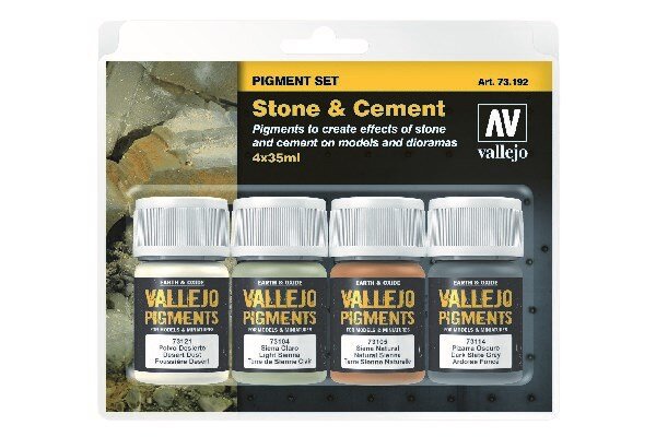 VALLEJO 73192 Stone & Cement Pigment 4x35ml set