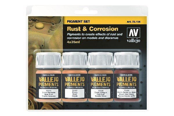 VALLEJO 73194 Rust & Corrosion  Pigment 4x35ml set