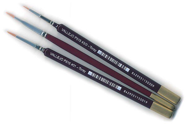 VALLEJO P15999 Toray Brushset triangular handle Nº 3/0, 1, 4