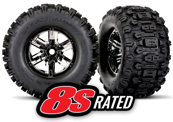 Tires & Rims Sledgehammer / X-Maxx Black Chrome (2)