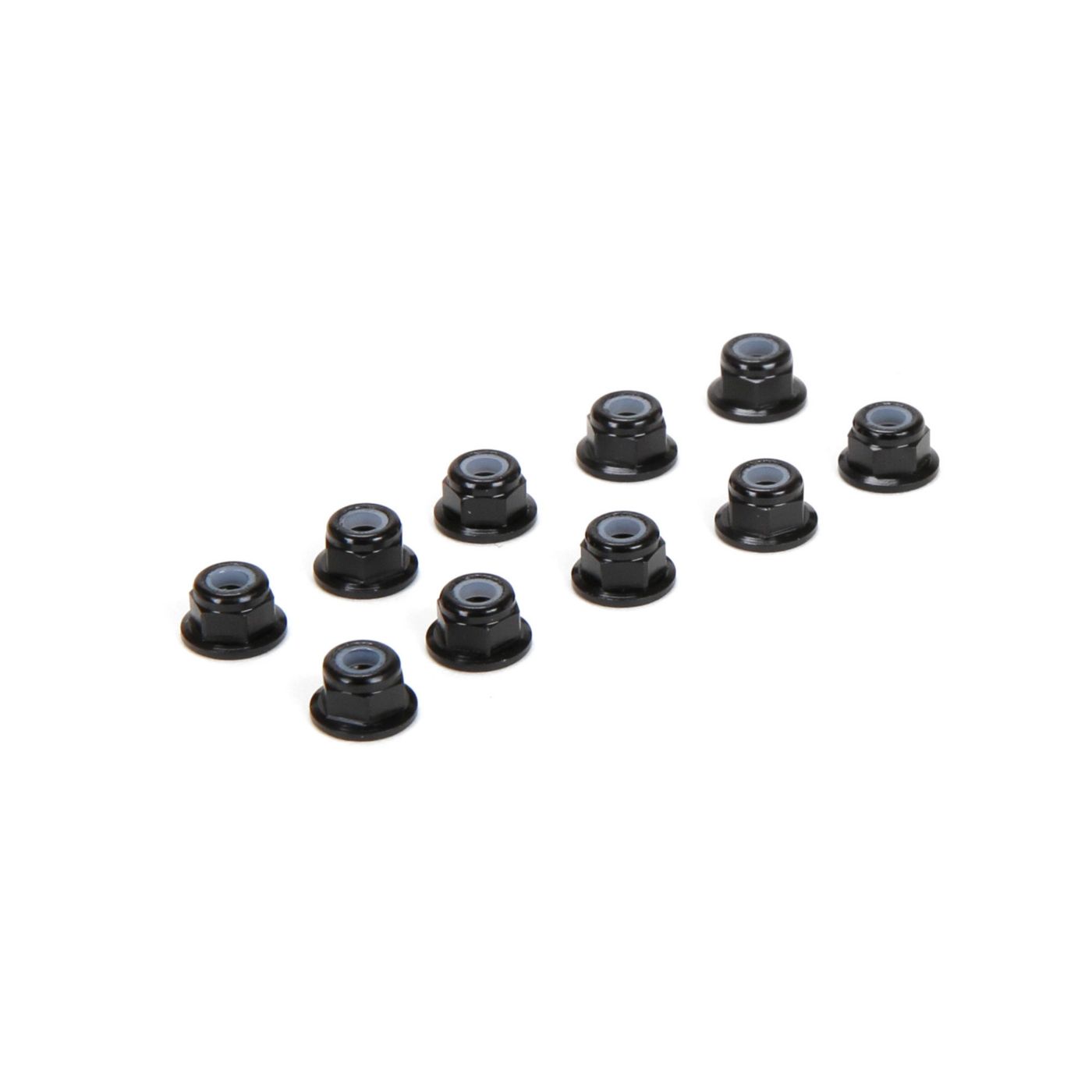 TLR TLR336005 M3 Flanged Aluminum Lock Nuts, Black (10)
