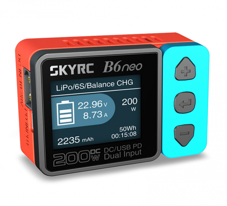 Sky RC SK100198 B6neo DC Laddare Input 10-28volt, 12A Röd/Blå